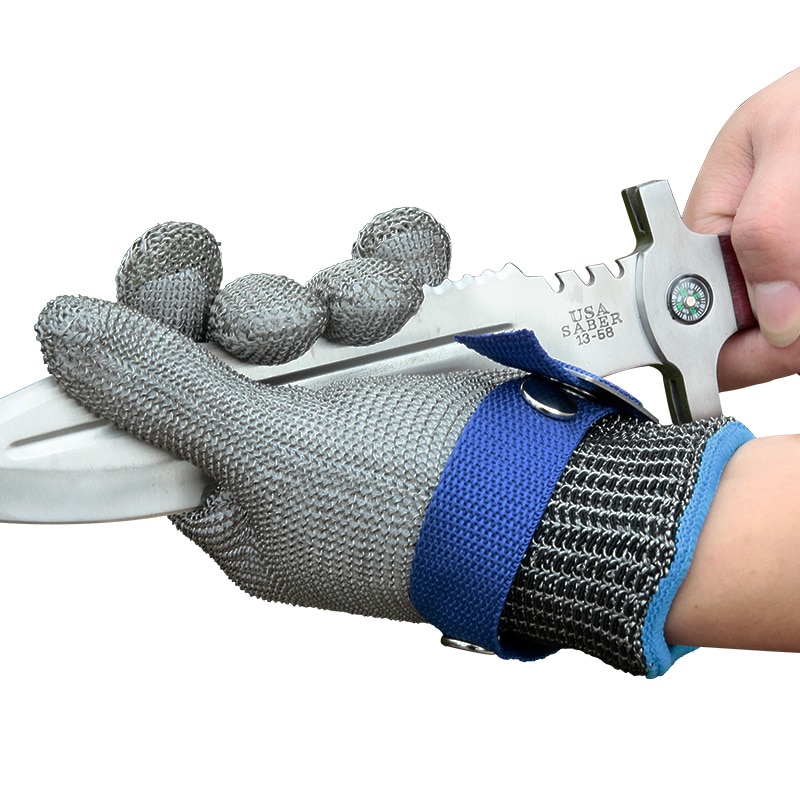 Veiligheid Cut Proof Beschermen Handschoen 100% Stainless Steel Metal Mesh Slager Handschoenen