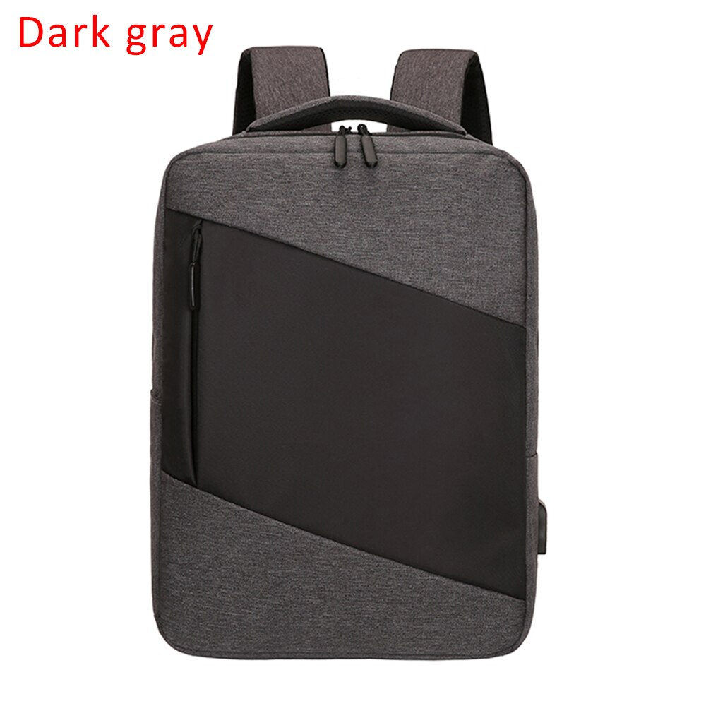 Mochilas para ordenador portátil de 15,6 pulgadas, mochilas para hombre, Mochila para portátil de negocios, Mochila impermeable, bolsas de carga USB, bolsas de viaje: deep gray 5