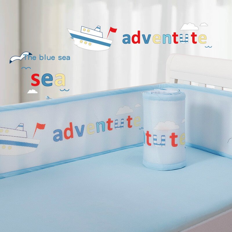 Baby Bed Bumper Ademend Mesh Wieg Protector Baby Beddengoed Set Doek Om De Cot Voor Alle Size Wieg Zuigeling Veilig hek