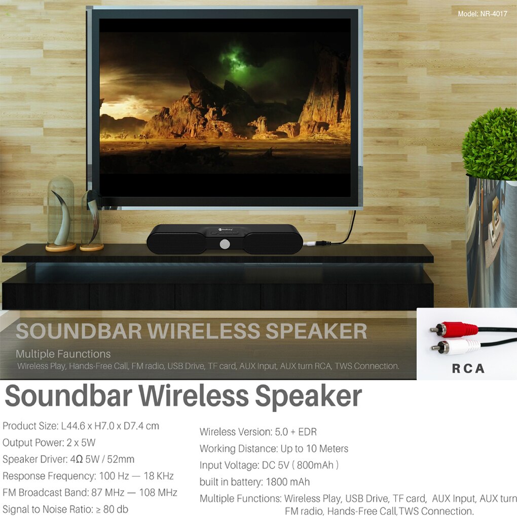 Sound Bar Bluetooth Enabled Speaker With Heavenly Sound Quality main image 0