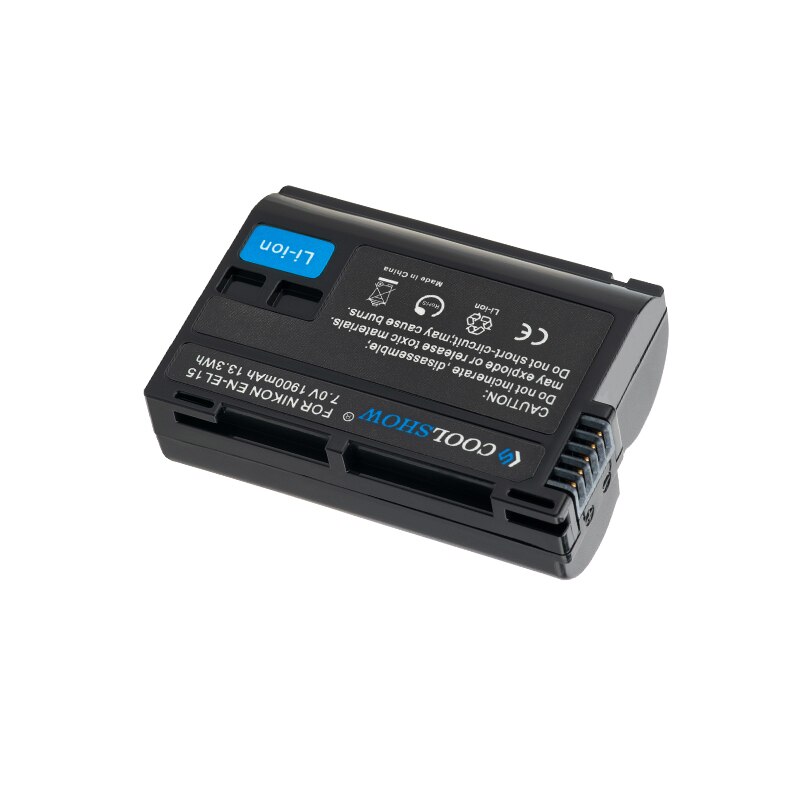 Batería de cámara EN-EL15 /EN-EL15a para Nikon D7500 D7200 D7100 D7000 D850 D810 D810A D800 D800E 1900mah EL15: 1 Battery