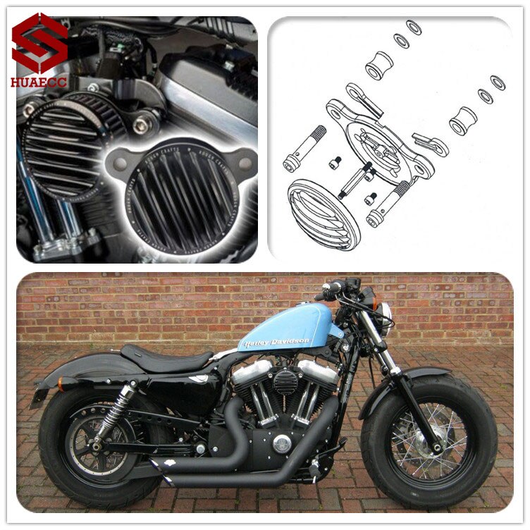 Para harley 48 72 2010-2016 sportster xl 883 1200 2004-2016 sporter xl 91-2016 entrada de ar filtro mais limpo elemento de substituição