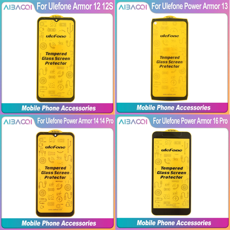 AiBaoQi Brand Glass Film For Ulefone Armor 12/12S 13 14/14 Pro 16 Pro Armor 21/22/23 Ultra/ 26 Ultra Clear Screen Protector