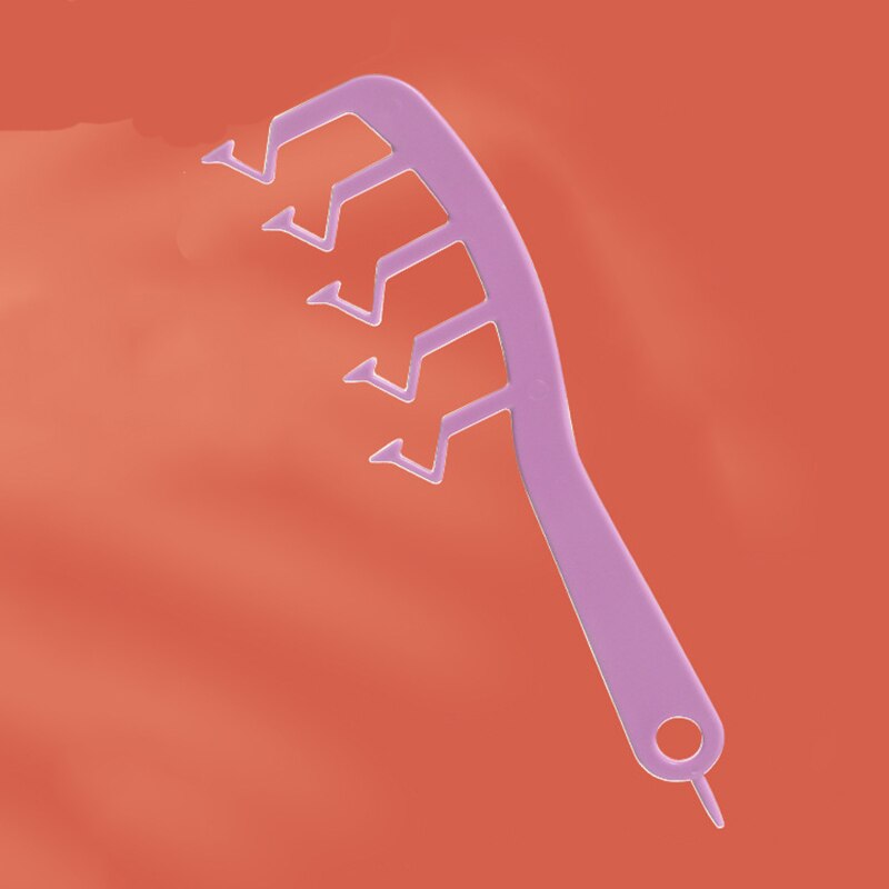 Hair Fluffy Comb Hair Style Comb Instant Hair Volumizer Curly Fluffy Hair Styling Comb Hair Slit Cover Z-Shape Combing Brush: Purple