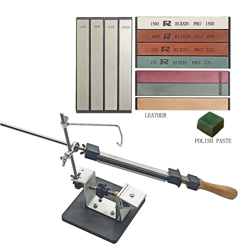 Festen Winkel Spitzer Professionelle Schärfen Stein Küche Schärfen System Winkel Honen Diamant Schleifer 120-10000 # Schleifstein: 4yuan 4jin 2bao p g