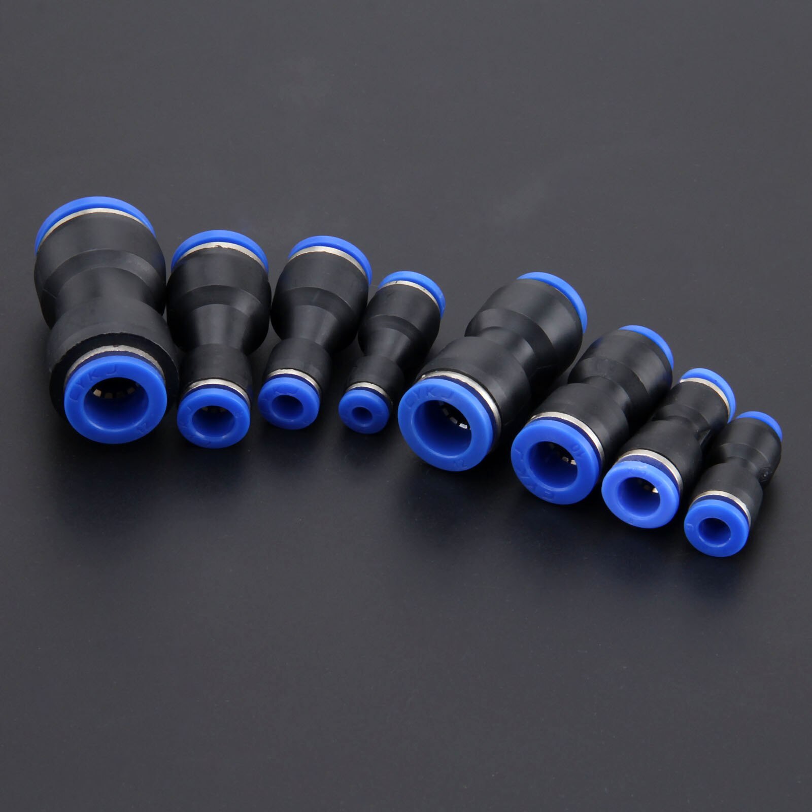 5 teile/los Pneumatische Fittings Push In Gerade Reducer Anschlüsse Für Luft Vakuum Wasser Schlauch Kunststoff Pneumatische Teile 7 Größe 4 -12mm