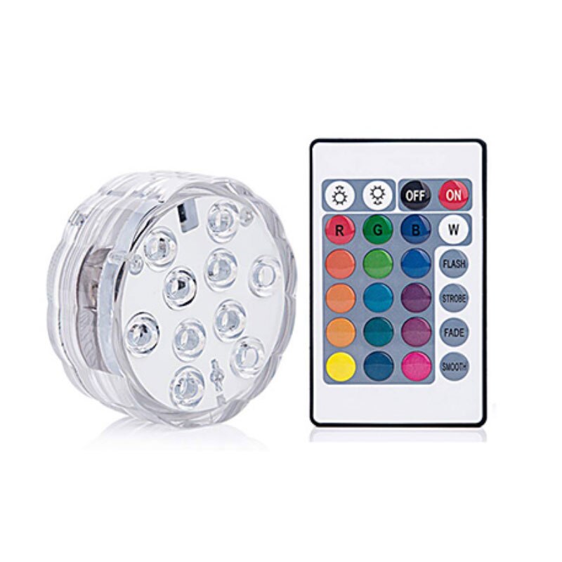 4/6/10 stk led undervandslys rgb dyklampe fjernbetjening udendørs  ip68 vandtætte havepool festlampe levende lys: 1 lampe 1 controller