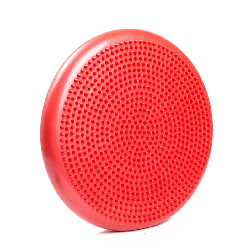33 cm PVC Balans Yoga Disc Wobble Stabiliteit Balans Kussen Mat Opblaasbare Voet Massage Mat Bal Fitness Oefening Training bal: Rood