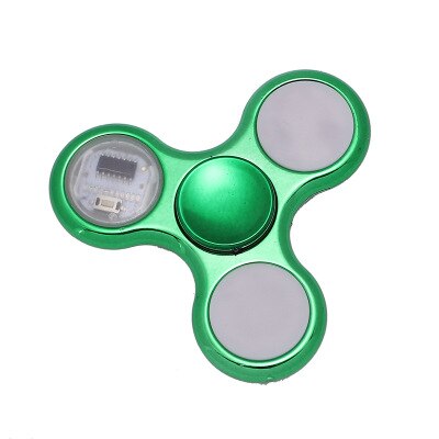 Gyroscope coloré 18 changements | Anti-Stress, musique, Gyroscope à main, Spinner à main, lumières de nouveauté pour jouets d'enfants: green