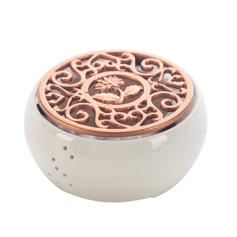 Bouilloire chauffante en céramique pour café et lait, Base chauffante, théière Portable, chauffe-bougie isolant, poêle à thé, service à thé Kung Fu: with lid