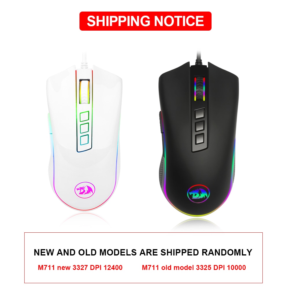 Redragon COBRA M711 RGB USB Wired Gaming Mouse 10000-12400 DPI 9 buttons mice Programmable ergonomic For Computer PC Gamer