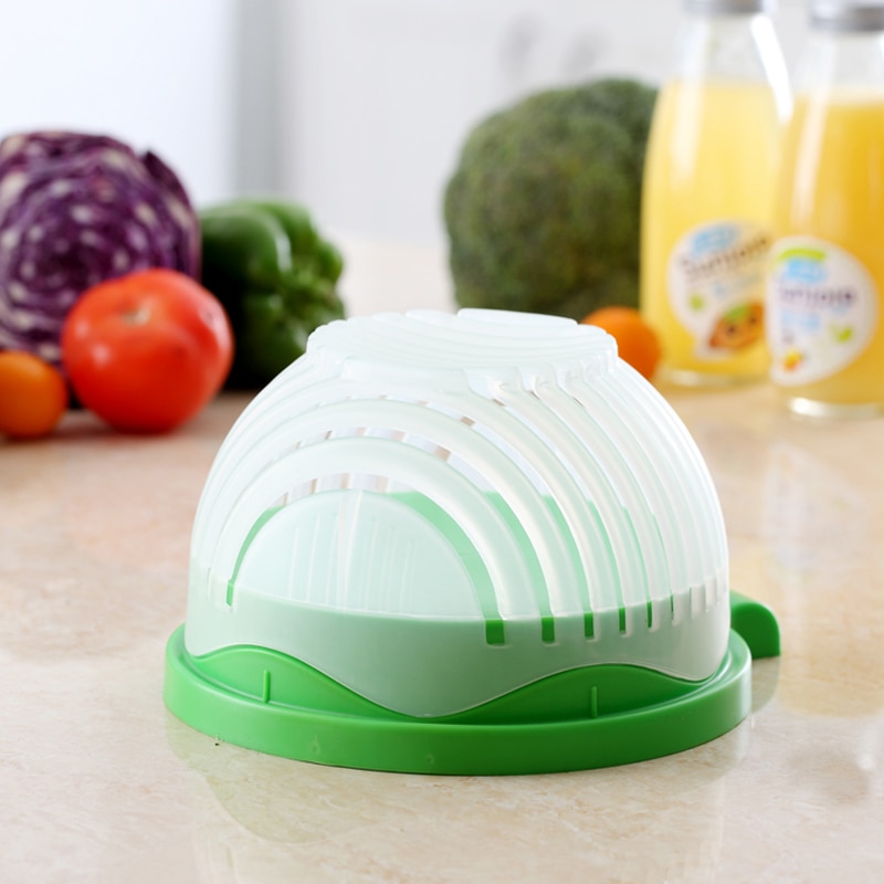 Salad cutting bowl 60Second Salad Cutter Bowl Kitchen Gadget Fruit Vegetable Chopper Slicers Cutter Salad Maker