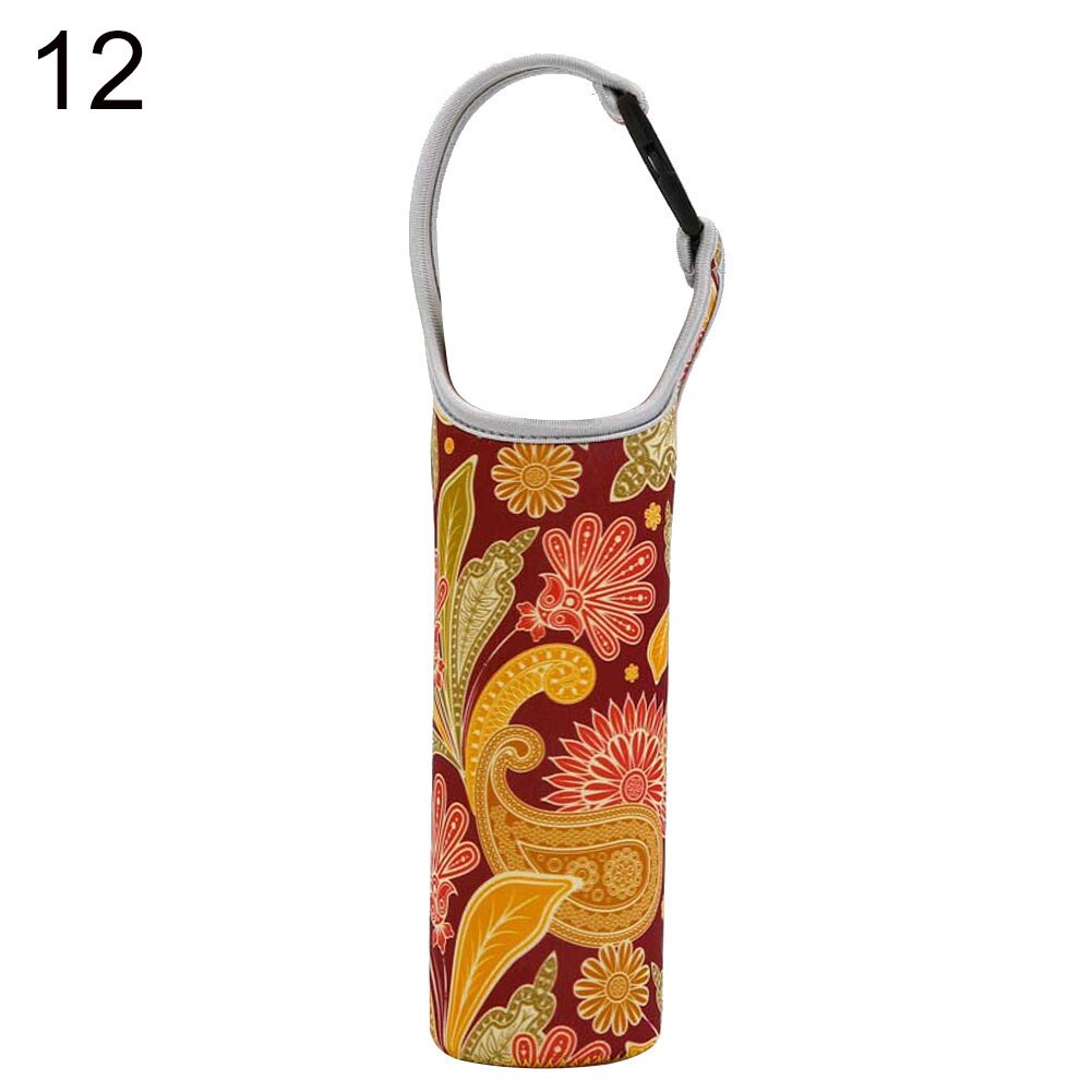 Portable Water Bottle Covers Heat Insulated Cloth Cup Sleeve Case Bottle Sleeves Storage Bag with Handle: 12