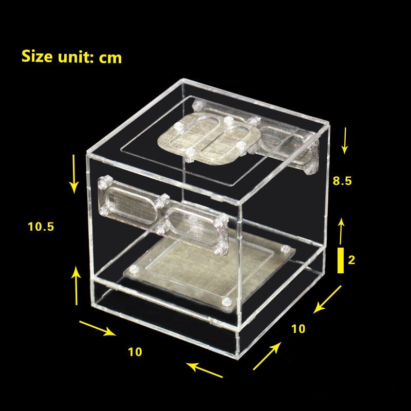 Kowloon Worm Insect Breeding Box Clear Acrylic Breeding Larva Or Fecal Separator