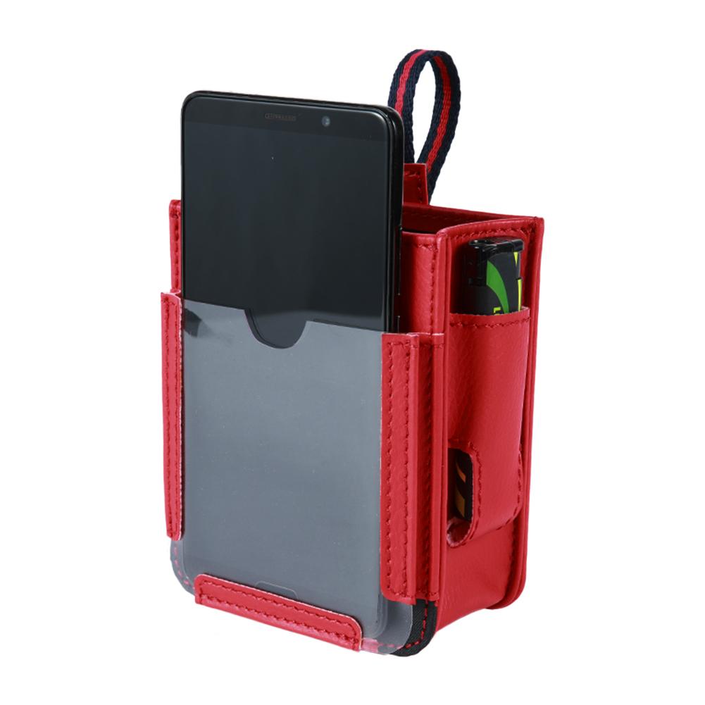 Multifunctionele Auto Pocket Automotive Air Vent Opbergtas Organisator Mobiele Telefoon Opslag Stand Auto Mount Telefoon Houder Key Card: Rood