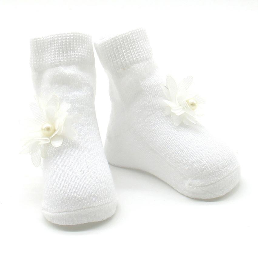 Baby Kids Girls Comfortable Floral Cute Cotton Sock Slippers Warm Ankle Socks F804