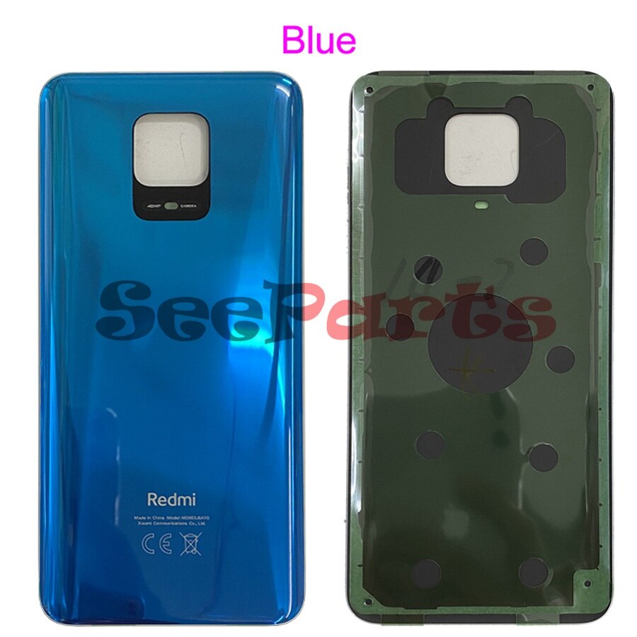 Xiaomi Redmi Note 9 Pro para la cubierta de la batería de Note 9S, carcasa trasera del Panel de cristal para Redmi Note 9S, tapa trasera de la batería