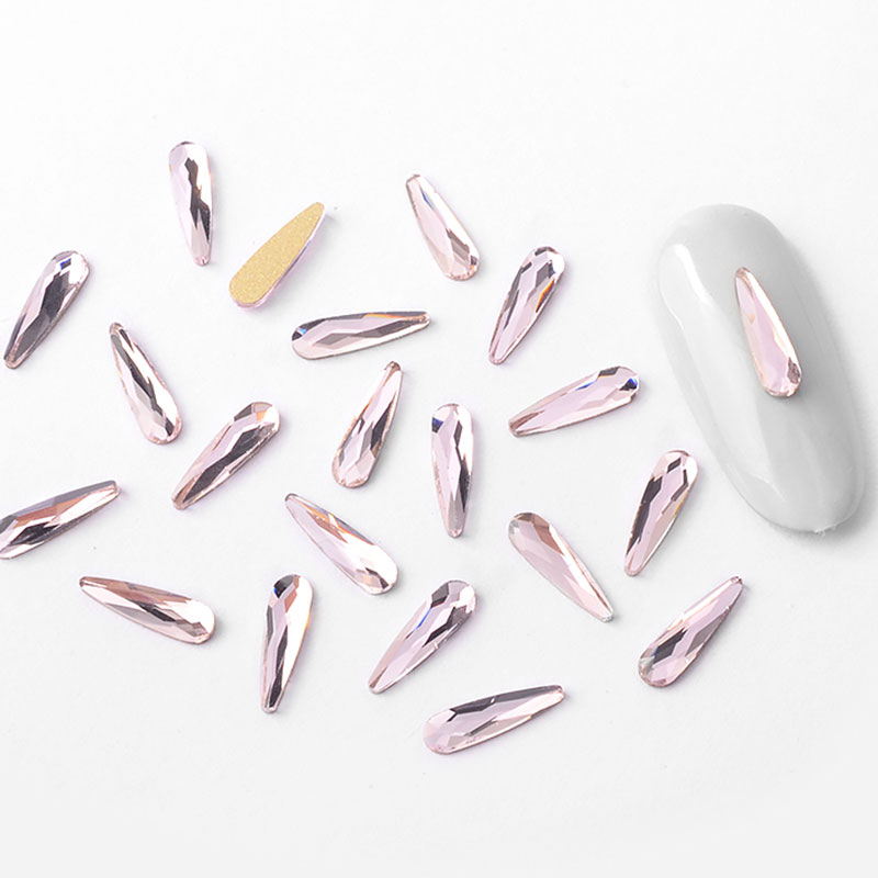10 Uds. Crystal AB colorida gota de agua arte de uñas diamantes de imitación súper brillante 3D uñas arte en las uñas con piedras decoración gemas DIY manicura: 1147