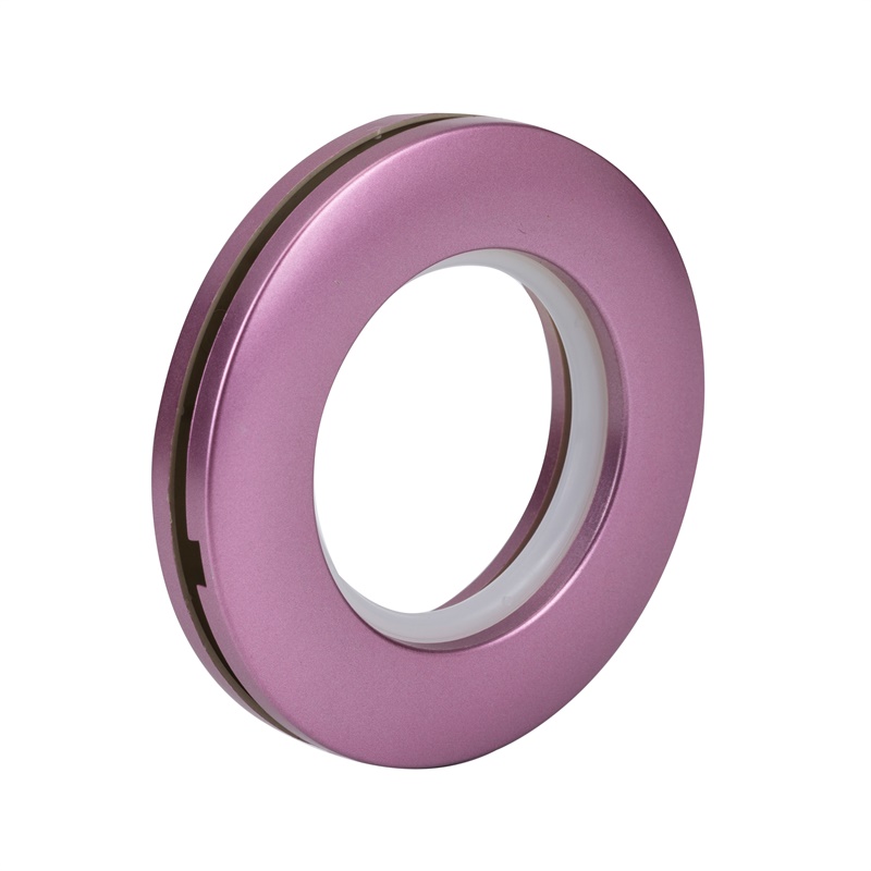 Kit de arandelas de plástico para cortina, anillo romano de bajo ruido de nanoescala de 4,3 cm de diámetro interior, para ventana, varilla, decoración del hogar, 6 piezas: Matte purple-8