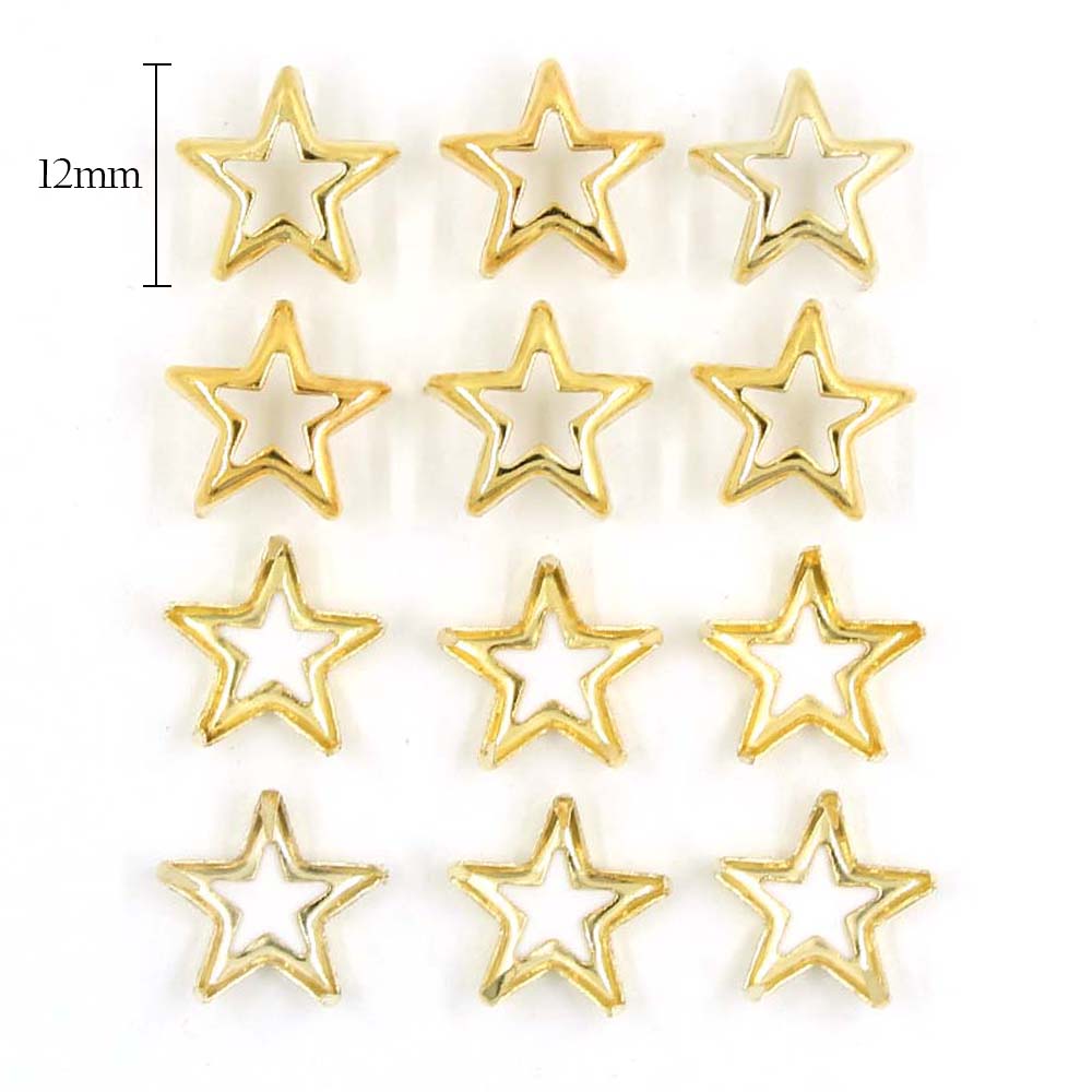 100Stck Stern bilden Gold Krallen Nieten Metall Hohl Nieten Für Punk Leder Spikes Für Kleidung Zubehör Für Taschen DIY leathercraft