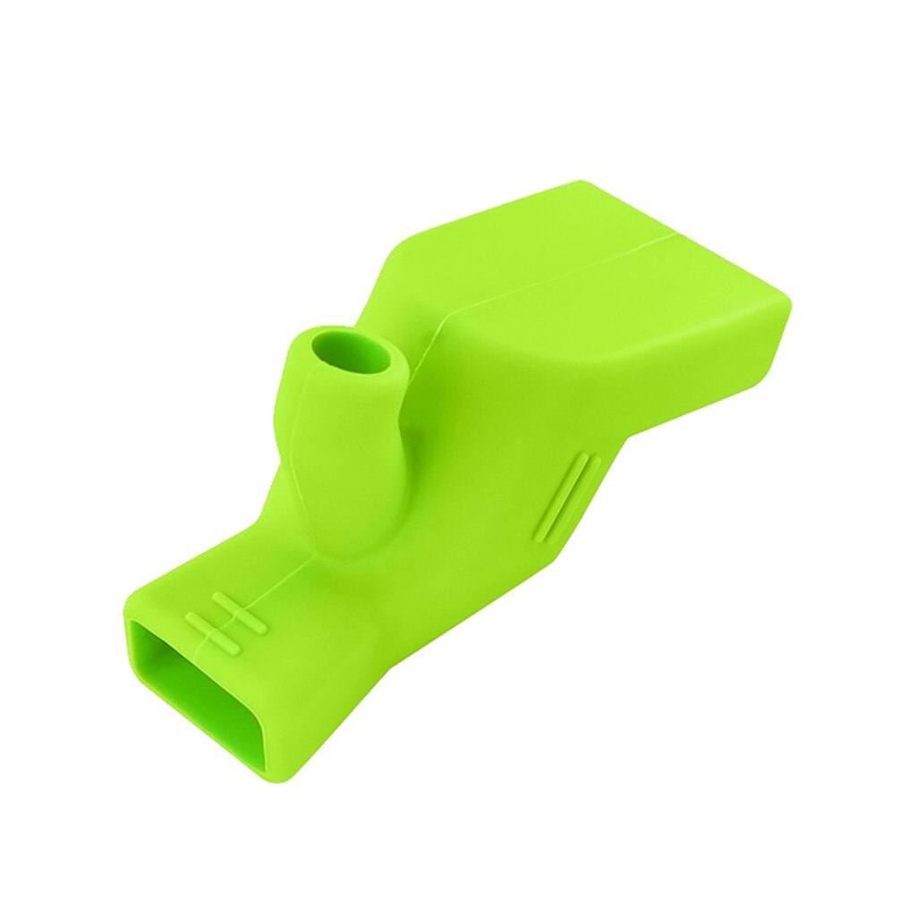 Extensor de silicone torneira da pia do banheiro para crianças bebê lavar mão cozinha dupla saída de duas formas anti-deslizamento torneira acesso: green