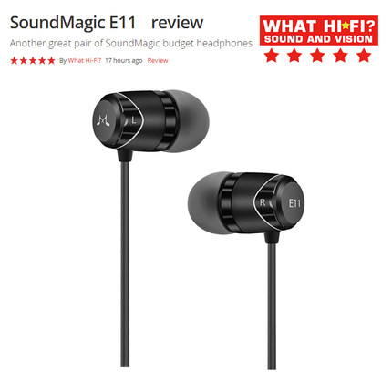 SoundMAGIC E11 in-ear oortelefoon zonder microfoon zware bas HIFI muziek oortelefoon voor ipod mp3 speler: E11 Black