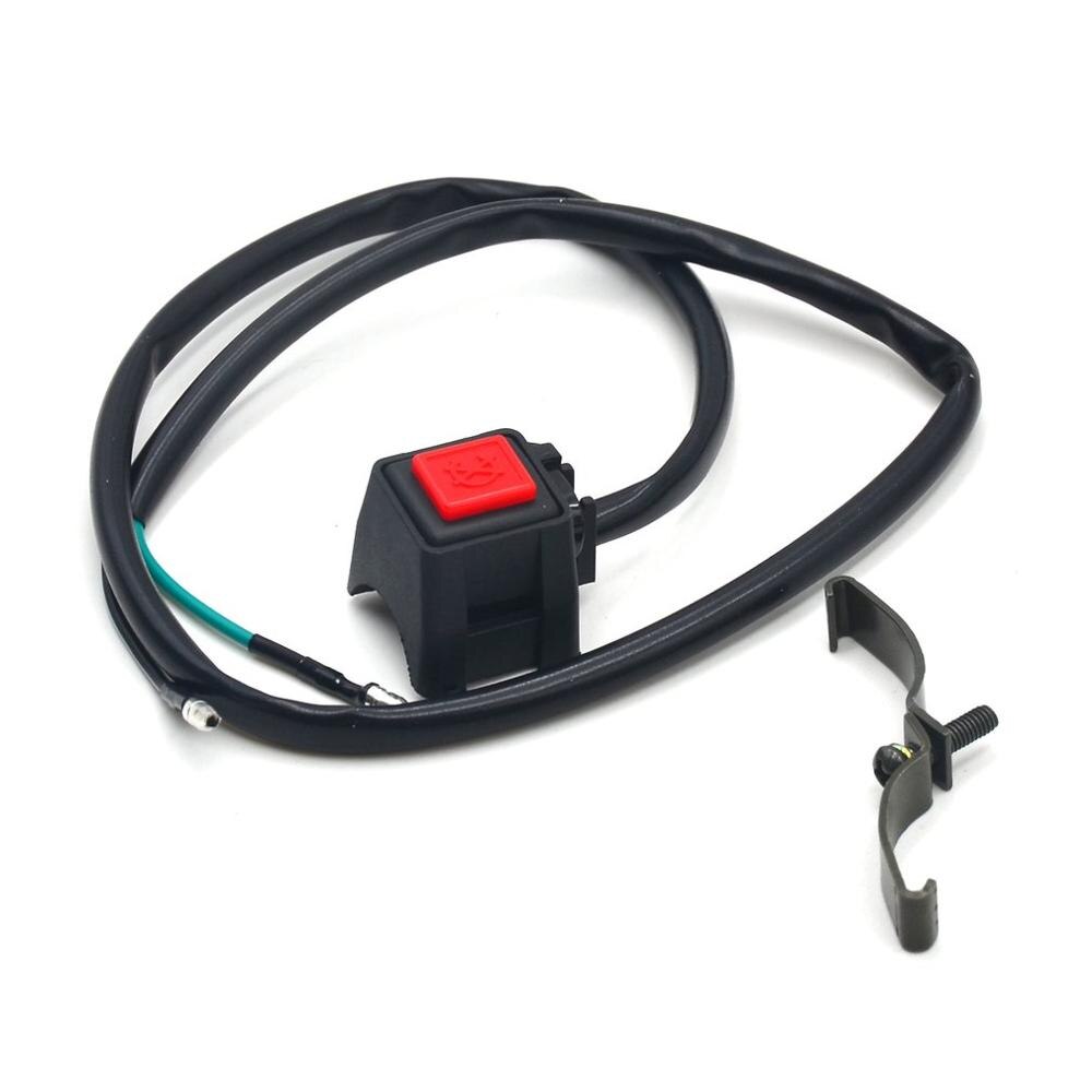 Universal Motorcycle Dirt Pit Quad Bike On Off Kill Stop Button Switch Electric Start Flameout Horn Switch With Wire