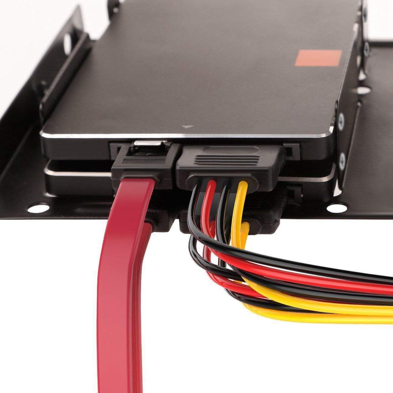 Câbles de connexion de disque dur SSD / SATA III (1x4 broches à double câble de répartiteur d'alimentation SATA 15 broches, 1x15 broches à double 15 broches SATA Po