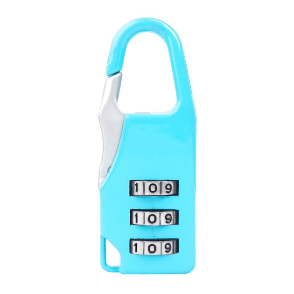 Zinc Alloy 3 Mini Dial Digits Code Number Password Combination Padlock Safety Travel Security Lock for Luggage Lock Padlock Gym: Blue
