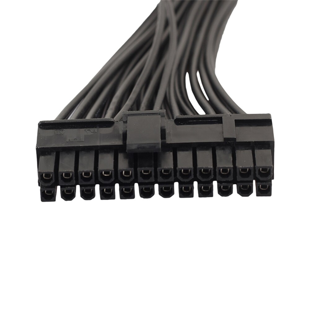 Adaptador con Cable de extensión macho a hembra, 30cm, fuente de alimentación hembra de 24 Pines, Cable de arranque de sincronización para computadora ATX Mining