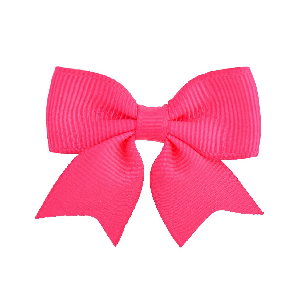 1 Piece Solid Grosgrain Ribbon Bows Hairpin Girl's Hair Bows Boutique Hair Clip Handmade Bowknot Clip For Kids Hair Accessories: 14