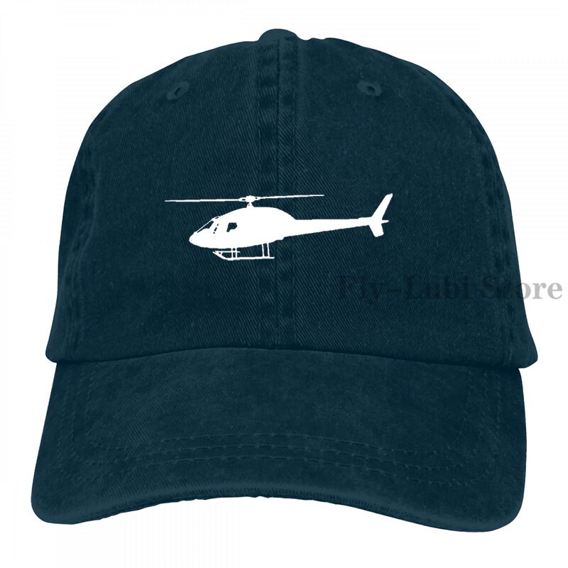 Helicopter Baseball cap men women Trucker Hats adjustable cap: 2-Navy