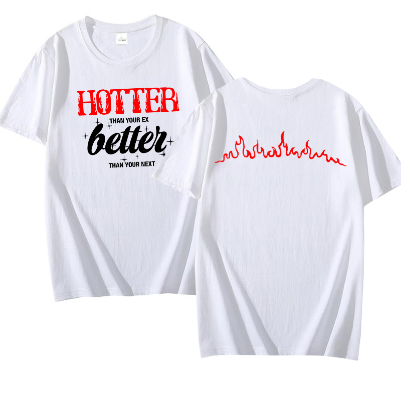 Plus que votre Ex t-shirt fille à manches courtes Kpop t-shirt Gaphic t-shirts vêtements coréens femmes haut de rue: M / WHITE