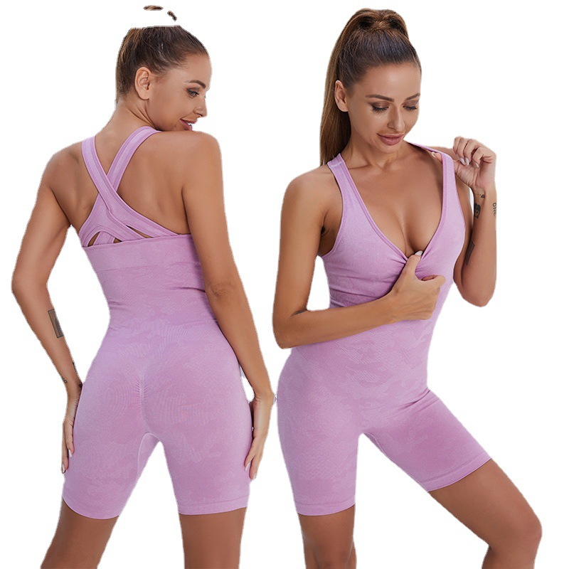 Naadloze Set Sportieve Jumpsuit Vrouw Sport Yoga Pak Voor Fitness Workout Kleding Voor Vrouwen Vrouwen Kleding Met