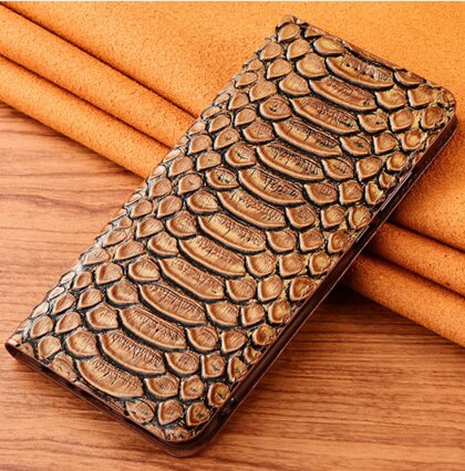 Python genuine leather case for Huawei Enjoy 10e cover for Huawei Nova 5t/Huawei Honor 9A holster phone case card slot holder: Huawei Nova 5t / Coffee