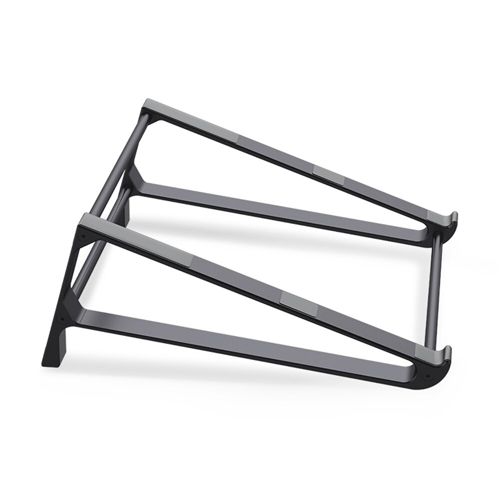 Desktop Laptop Stand 2 in 1 Aluminum Laptop Vertical Stand Notebook Cooling Holder for MacBook Air Pro: Grey