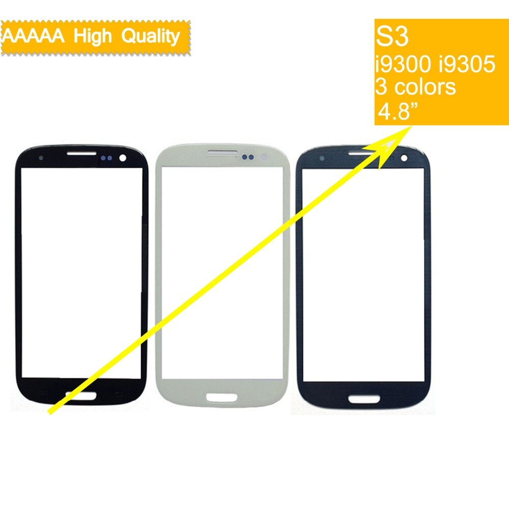 For Samsung Galaxy S III S3 GT-I9300 I9300 i747 i9305 Touch Screen Front Glass Panel TouchScreen Outer Glass Lens NO LCD