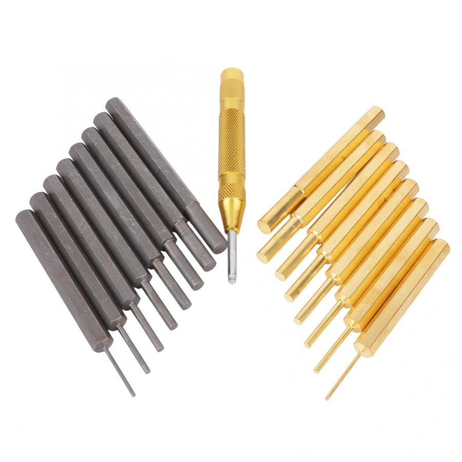 18pcs Carbon Steel Brass Punch Tool Set Leather Craft Hand Tool Steel Punch Percussion Punch Fitter Special Punch