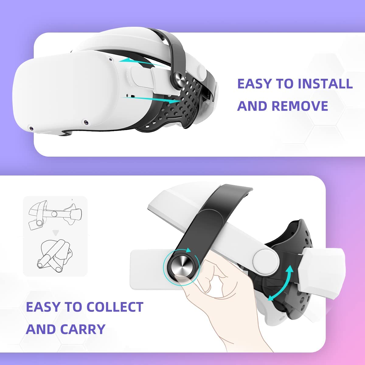 M3 Halo Band Voor Oculus Quest 2 Vr Headset Verstelbare Elite Band Verhogen Ondersteunende Kracht Voor Meta Oculus Quest 2 accessoires