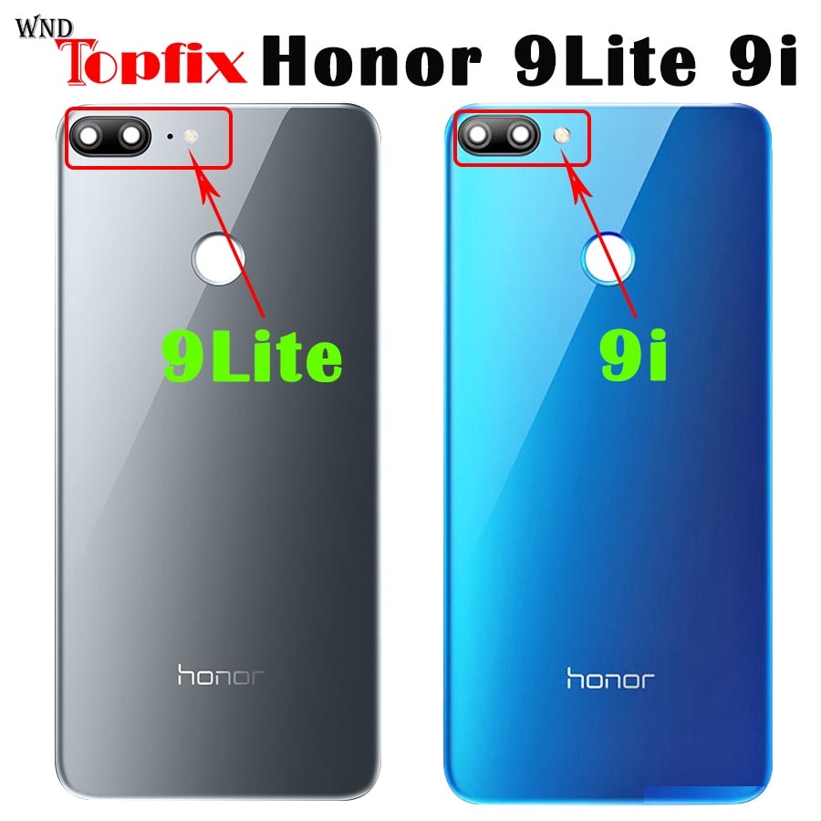 Nowy dla Huawei Honor 9i tylna pokrywa baterii obudowa tylna obudowa szklana dla Honor 9 Lite pokrywa baterii Honor 9 Lite obudowa