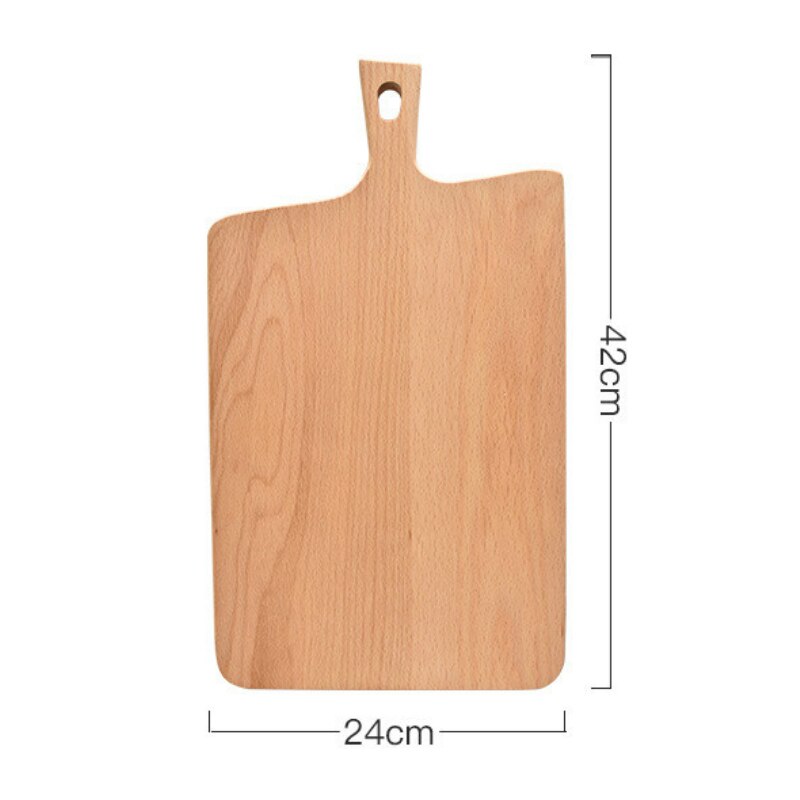 Natural 7 Size Models Wooden Food Tray Plate Sushi Pizza Plates Baking When High Pizza Plate Restaurant Home Tools Serving Plate: 42cm-24cm-1.5cm