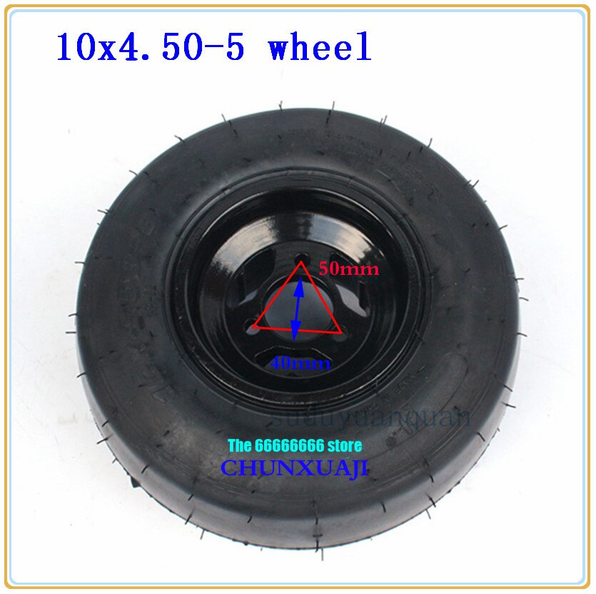 5 Inch Trike Drift Bikes Go Kart ATV UTV Buggy front wheel 10x4.50-5 vacuum tyre tubeless tire aluminum wheel hub rim kits