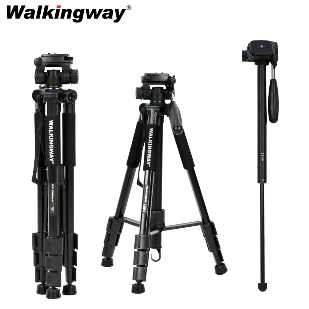 Walkingway Q222 Camera Tripod Tripode Stative light Tripod Monopod Travel Stand for Camera DSLR SmartphonePojector
