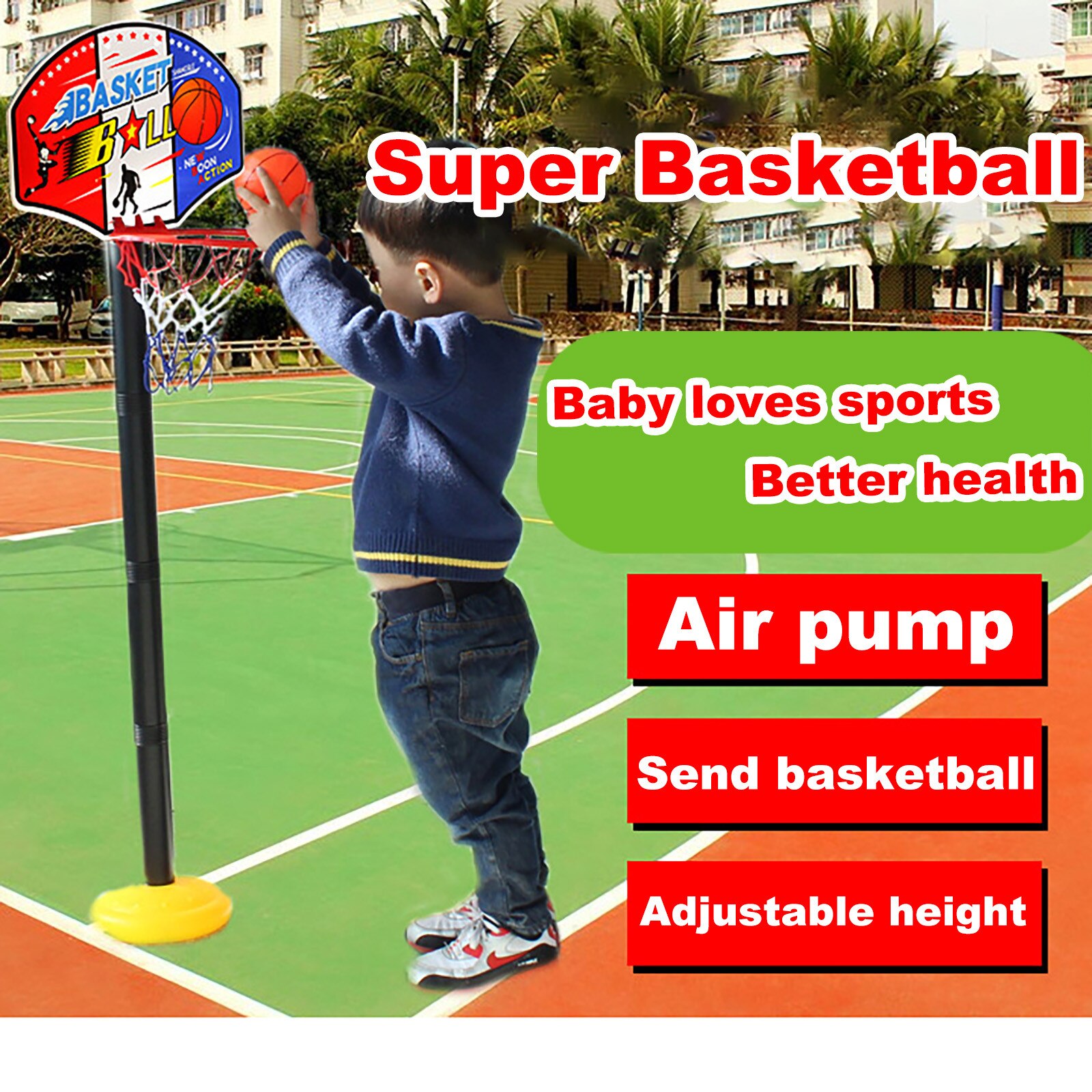 Höer Einstellbar Tragbare Basketball System 13,4 Zoll Rückwand Art Sport spielzeug