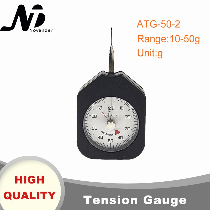 50g Dial Tension Meter Analog Force Gauge Force Tools Double Pointer Singe Pointer: ATG-50-2(2 needles)