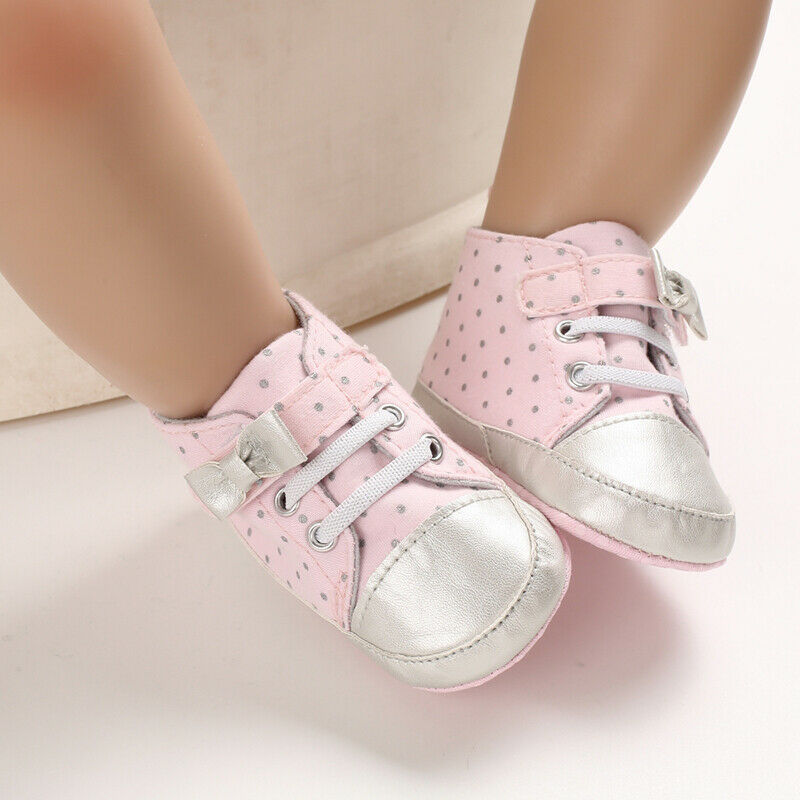 Peuter Baby Jongen Meisje Dot Canvas Zachte Tong Schoenen Sneakers Baby Babyschoenen