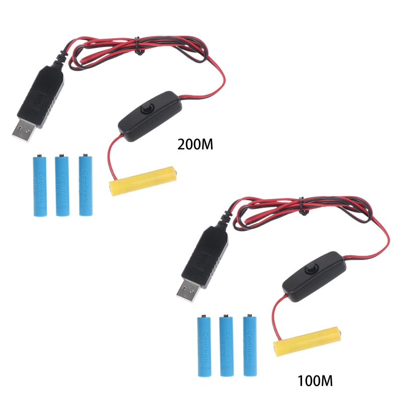 4 aaa dummy batterij adapter usb voeding schakelaar kabel vervangen 4 aaa batterijen voor afstandsbedieningen camera speelgoed led strip