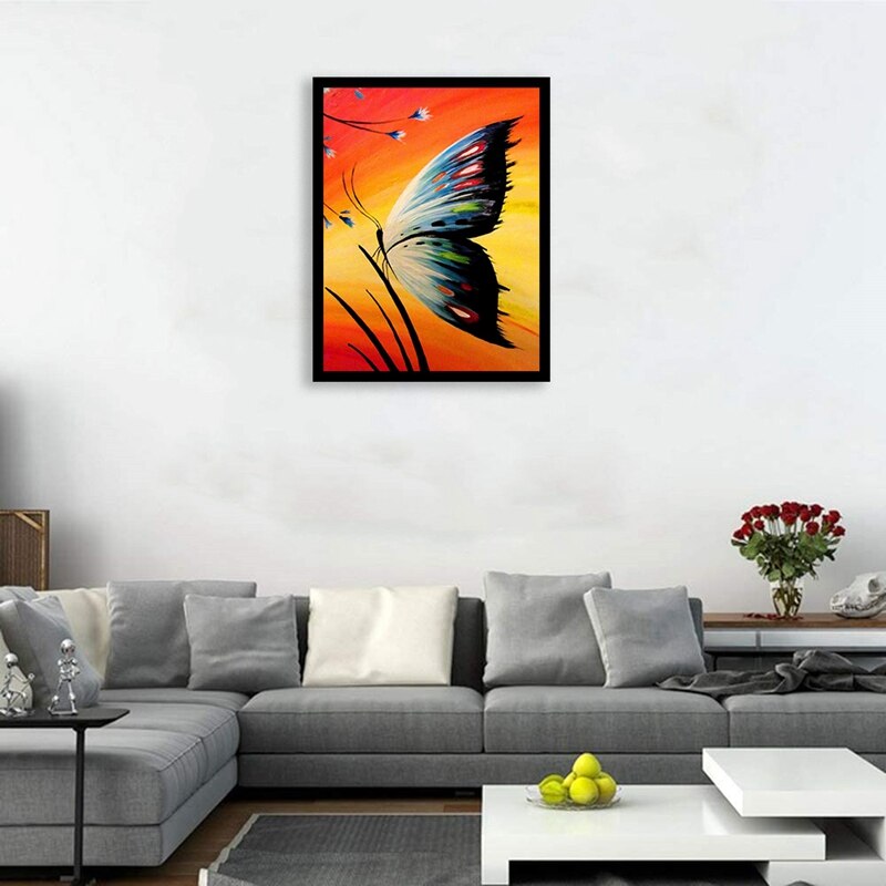 5D Full Drill Butterfly Diamond Painting Kit DIY Diamond Rhinestone Painting Kits for Adults and Beginner