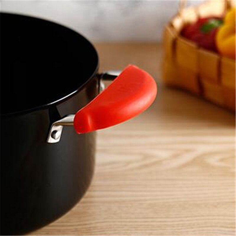 3 Stks/set Siliconen Anti-Slippen Pan En Pot Handvat Warmte-isolatie Set Siliconen Handvat Keuken Gereedschap Set