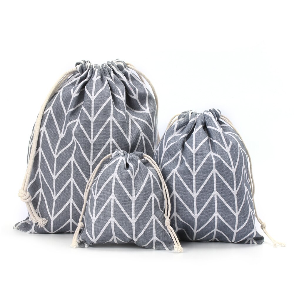 1PC Portable Drawstring Bags Cotton Handbag Storage Bags Travel Makeup Clothing Shoes Pouch Clothes Storage Travel Accessories